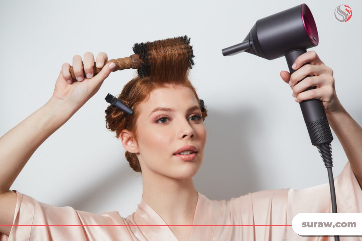 تقسیم بندی موها- روش صحیح سشوار کشیدن مو