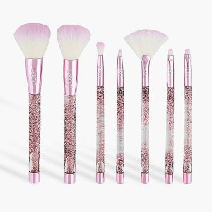 ست براش اکلیلی صورتی ۷ عددی لاروک |  LAROC 7 piece glitter brush set - pink Gift  Set