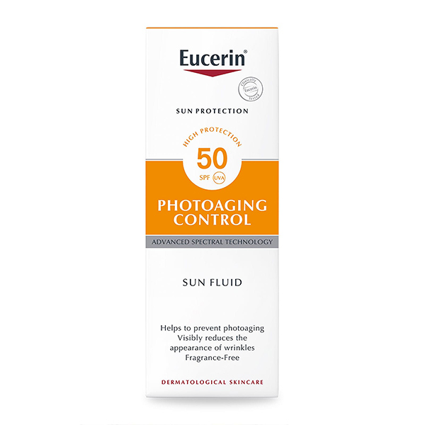 فلوئید ضد آفتاب و ضد چروک SPF50 اوسرین | Eucerin Sun Face Anti-Age Fluid SPF50 50ml
