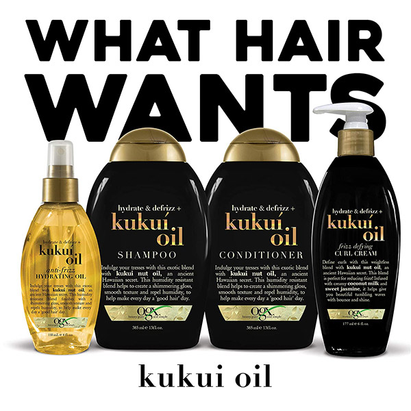 OGX Kukui Oil Sulfate Free Shampoo & CONDITIONER For Frizzy Hair (1)