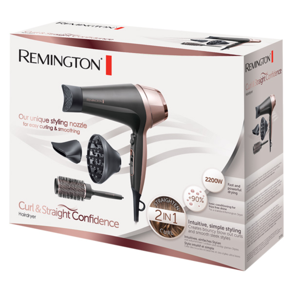 REMINGTON Curl & Straight Confidence Ionic Hair Dryer 2200w (D5706) (1)