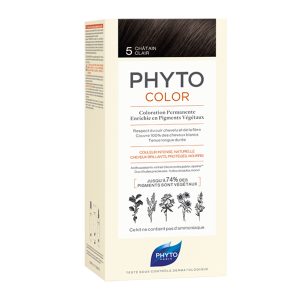 رنگ موی بدون آمونیاک فیتو کالر شماره 5 (جدید) | رنگ موی دائمی و گیاهی Phyto Phytocolor