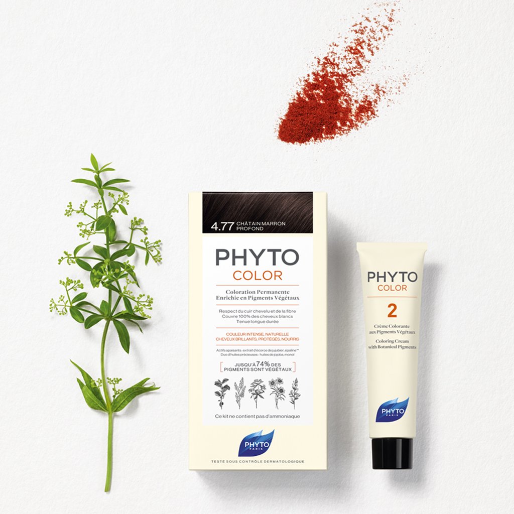 رنگ موی بدون آمونیاک فیتوکالر شماره 5.3 (جدید) | رنگ موی دائمی و گیاهی Phyto Phytocolor