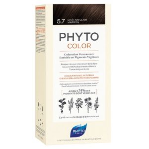 رنگ موی بدون آمونیاک فیتوکالر شماره 5.7 (جدید) | رنگ موی دائمی و گیاهی Phyto Phytocolor