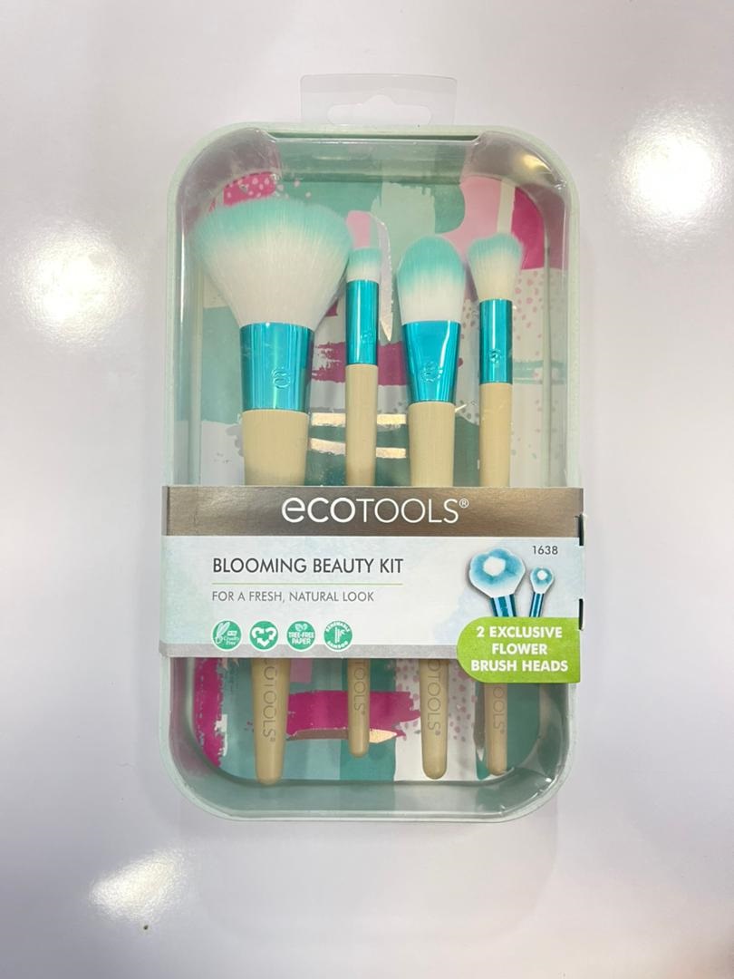 ست براش اکوتولز EcoTools مدل blooming beauty | حاوی 4 براش کاربردی با ظرف نگهداری
