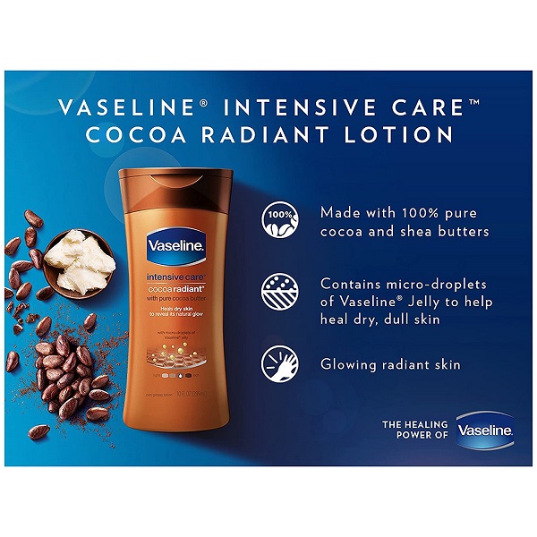 لوسیون بدن و دست کاکائو وازلین (Vaseline cocoa body lotion)