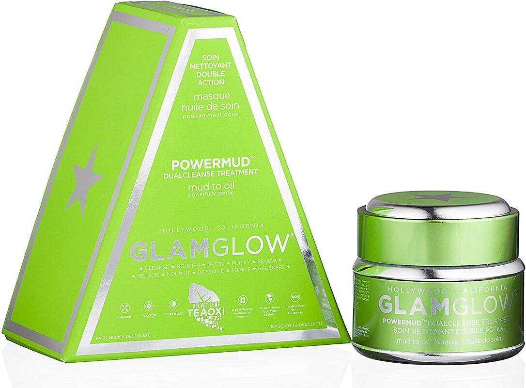 ماسک پاکسازی صورت دوگانه Powermud گلم گلو Glamglow | تمیزکننده عمیق و موثر پوست و منافذ