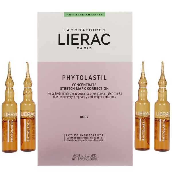 سرم ترمیم و ضد ترک بدن لیراک LIERAC مدل فیتولاستیل phytolastil | بهبود استرچ مارک پوست | 20 سرم 5 میلی لیتر