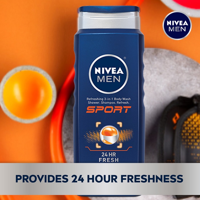 Nivea Men Sport Fresh Effect Body Face Hair Shower Gel (6)