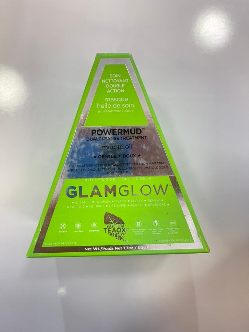 ماسک پاکسازی صورت دوگانه Powermud گلم گلو Glamglow | روشن کننده، ضد چروک، بستن منافذ | 50 میل