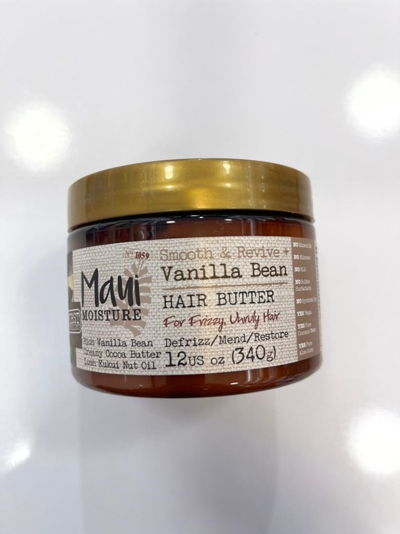 ماسک موی دانه وانیل Vanilla Bean مائویی Maui اصل  | ضد وز، آبرسان، صاف و ترمیم کننده قوی مو | 340 گرم