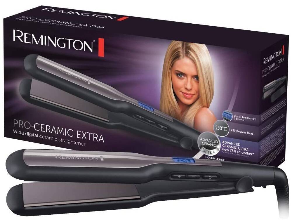 اتو موی پرو سرامیک اکسترا S5525 رمینگتون اصل | صاف کننده مو با صفحات اولترا سرامیک پیشرفته | Remington S5525 Pro-Ceramic Extra Hair Straightener