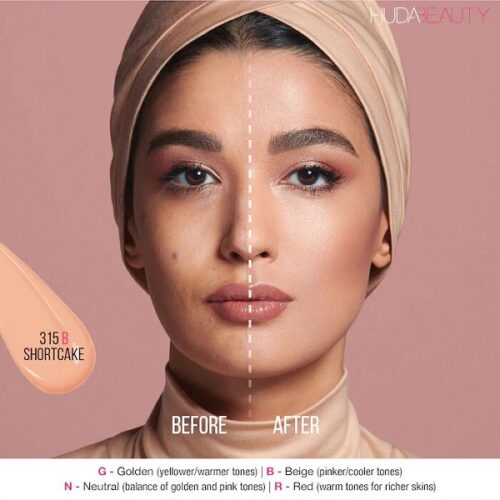 کرم پودر هدی بیوتی اصل Huda Beauty Fauxfilter Foundation با پوشانندگی بالا – فول کاور