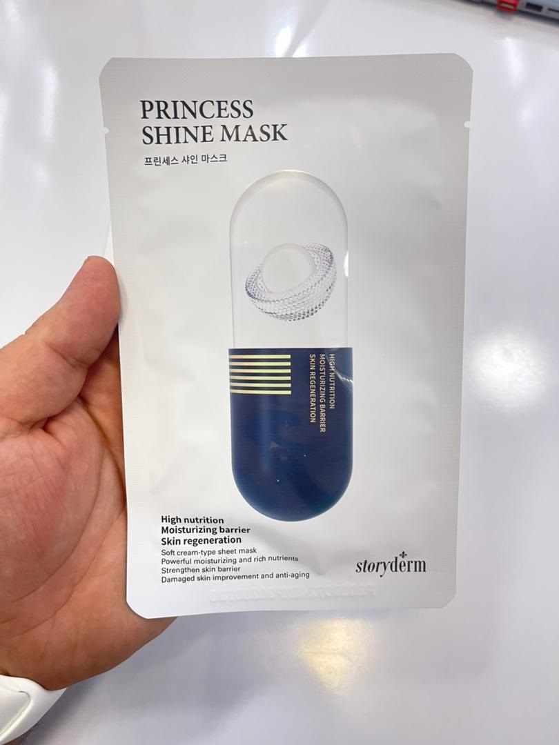 ماسک ورقه‌ای پرنسس شاین PRINCESS SHINE استوری درم Storyderm حجم 25 میل | جوانساز، درخشان کننده