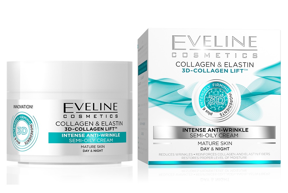 کرم جوانساز کلاژن و الاستین اولاین Eveline Collagen & Elastin 3D-Collagen Lift | لیفت و جوانساز قوی، پوست نرمال و مختلط چرب