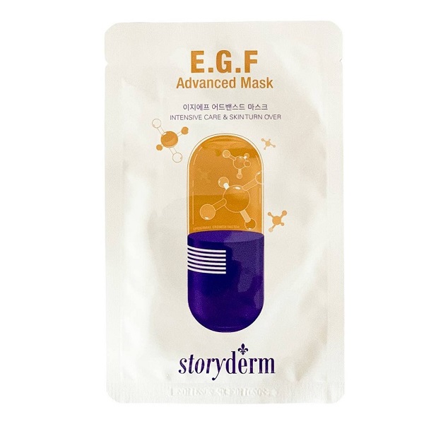 ماسک ورقه‌ای بازسازی کننده E.G.F استوری درم (Storyderm) | ترمیم پوست آسیب دیده، جوانساز، مرطوب کننده