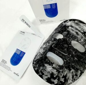 ماسک ورقه‌ای سفید کننده و ضد لک حباب اکسیژن استوری درم Storyderm O2 White | شیت ماسک کره ای روشن کننده، آبرسان، یکنواخت کننده رنگ پوست صورت