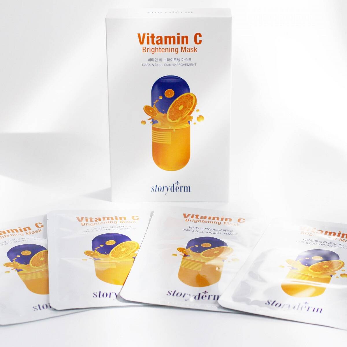ماسک ورقه‌ای ویتامین C استوری درم اصل کره Storyderm VitaminC mask | روشن کننده، ضد لک، ضد تیرگی، درخشان کننده، تازه کننده پوست کدر و مات، آبرسان
