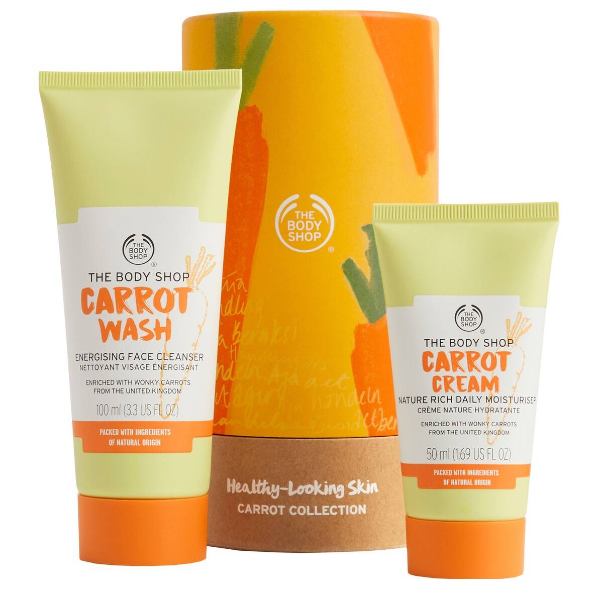 کرم روزانه مرطوب کننده هویج بادی شاپ اصل The Body Shop Carrot Cream حجم 50 میل | روشن کننده و آبرسانی 72 ساعته ایده آل برای پوست نرمال تا خشک، دهیدراته و کدر