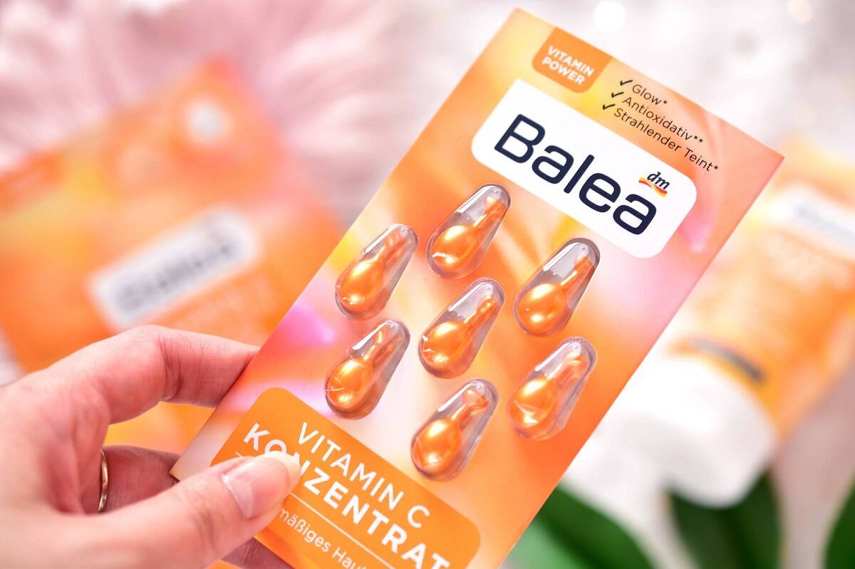 کپسول ویتامین سی باله آ روشن کننده، ضد لک و تیرگی پوست (Balea Vitamin C Concentrate Face, Set 7 Capsules)