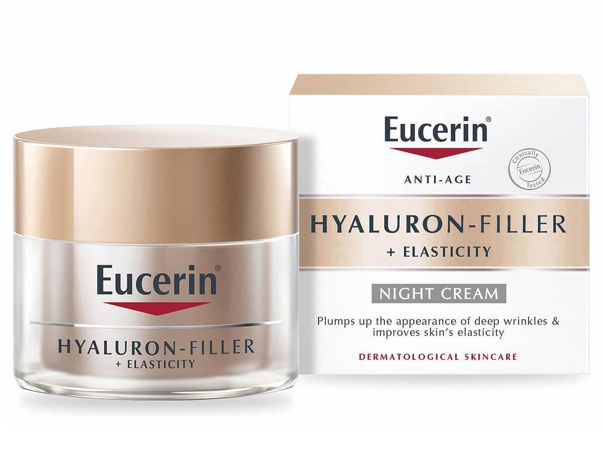 کرم شب ضد چروک اوسرین (کرم شب ضد چروک و لیفت مدل هیالورون فیلر الاستیسیتی اوسرین، انواع پوست) Eucerin Hyaluron-Filler + Elasticity Night Cream