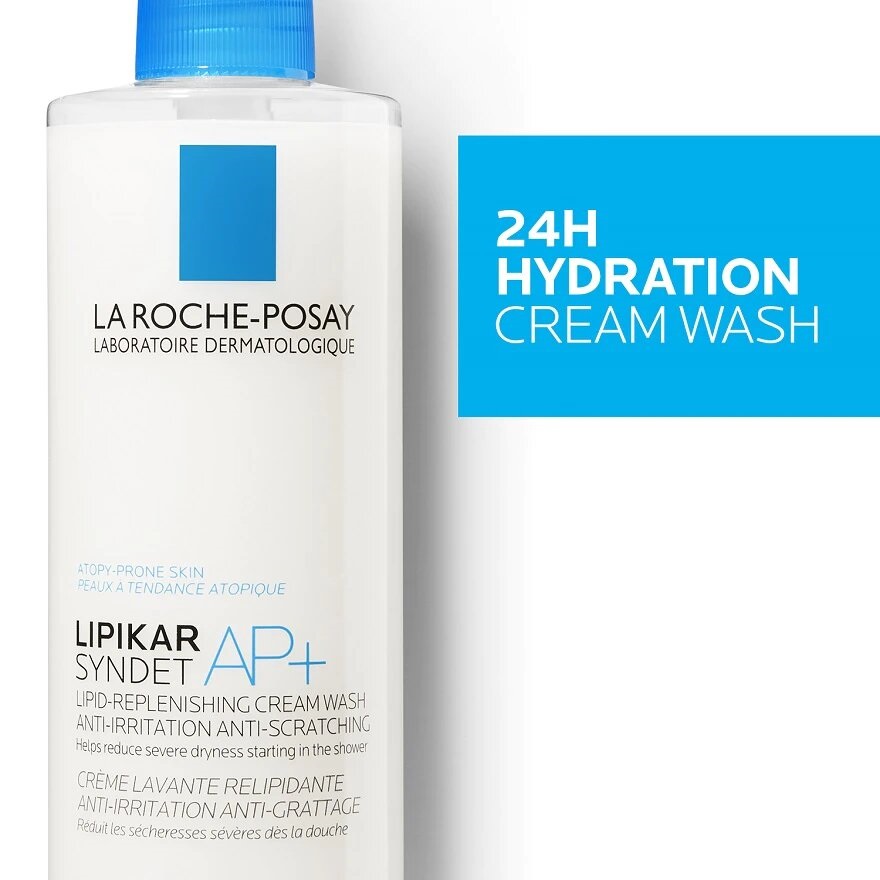 کرم شستشوی لاروش پوزایLipikar Syndet (لیپیکار سیدنت مخصوص پوست‌های خیلی خشک) - La-roche Posay Lipikar Syndet AP+ Hand & Body Wash Cream 400ml