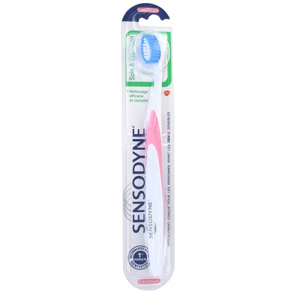 مسواک سنسوداین مدل rapair & protect براي دندان هاي حساس با سري بسيار نرم (Sensodyne Precision Extra-Soft soin & Protection Toothbrush)