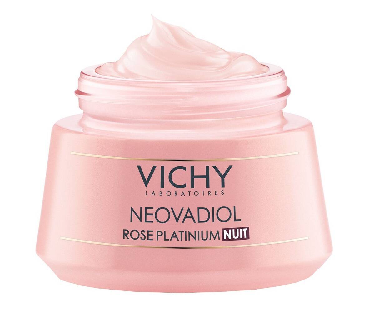 کرم شب ویشی مدل رز پلاتینیوم (ضد چروک فوری و درخشان کننده قوی) - Vichy Neovadiol Rose Platinium Night Cream, 50ml