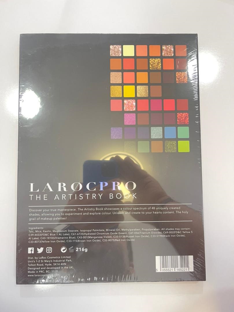 پالت سایه لاروک LAROC انگلیس مدل آرتیستی بوک The Artistry Book | مات و گلیتری 48 رنگ
