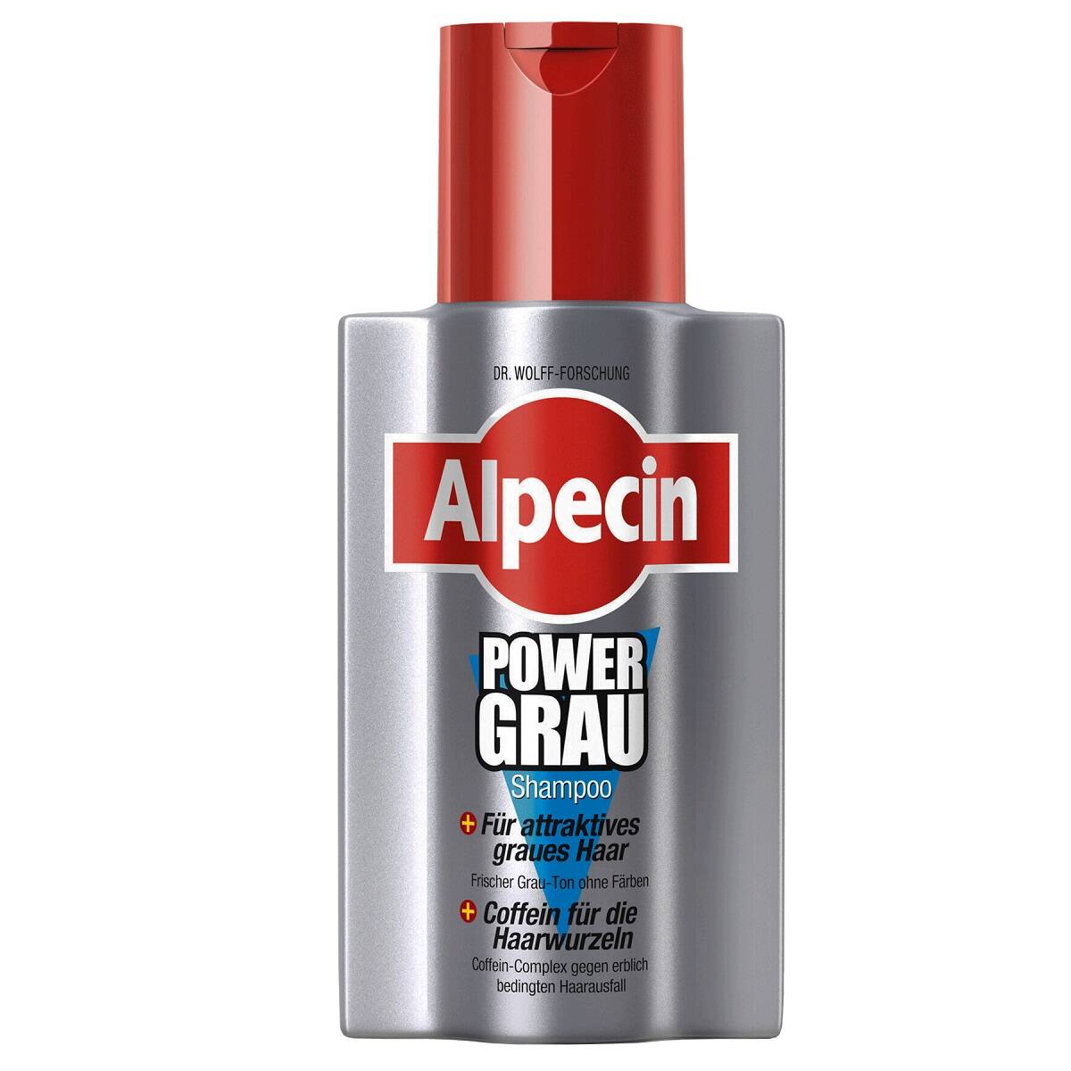 شامپو موهای خاکستری Power Grau آلپسین - ضد ریزش و مخصوص موی خاکستری و حذف زردی مو - Alpecin PowerGrau Shampoo 200ml