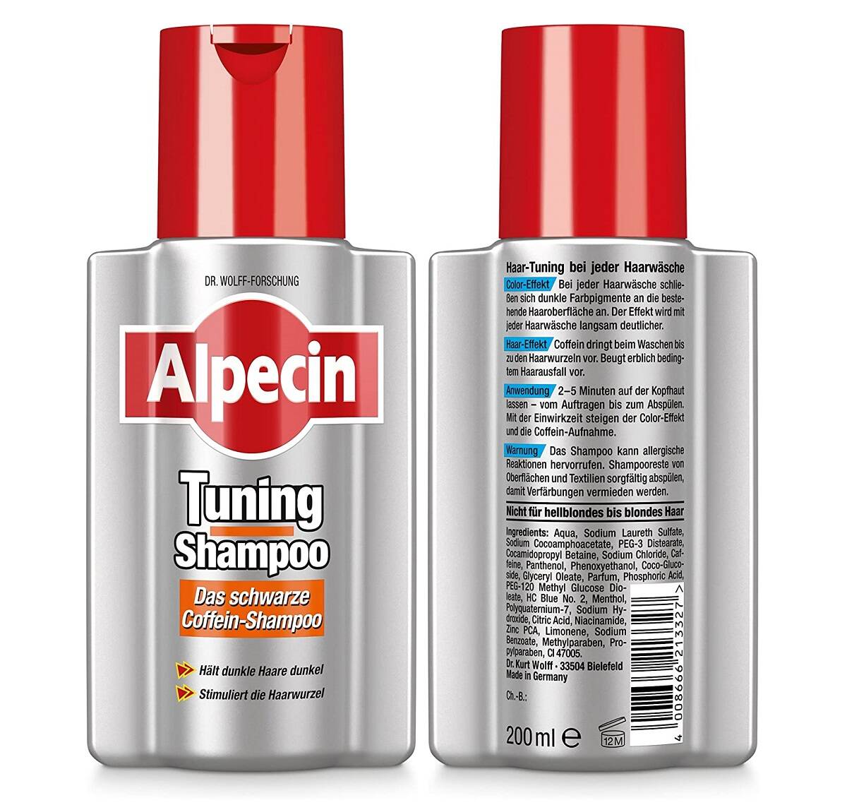 شامپو مردانه Tuning آلپسین - شامپو ضد سفیدی و ریزش مو Alpecin - ضد سفیدی موی ارثی و تیره کننده تدریجی مو (Alpecin Tuning shampoo 200ml)