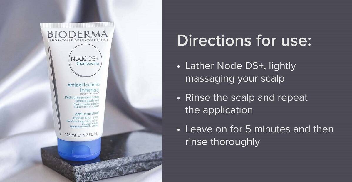 شامپو ضد شوره بایودرما اصل نود دی اس پلاس درمان کننده شوره و خارش مزمن - BIODERMA Nodé DS+ Anti-Dandruff Intense Shampoo 125ml