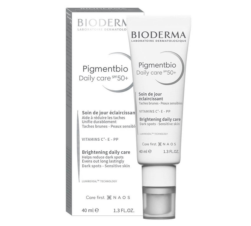 ضد آفتاب بایودرما مدل Pigmentbio دارای اس پی اف +SPF50 با خواص روشن کننده و ضد لک حاوی ویتامین سی C و E و نیاسینامید B3 بیودرما اصل فرانسه - Bioderma Pigmentbio Daily care