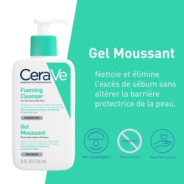 Cerave Foaming Cleanser for normal to oily skin 236ml (10)