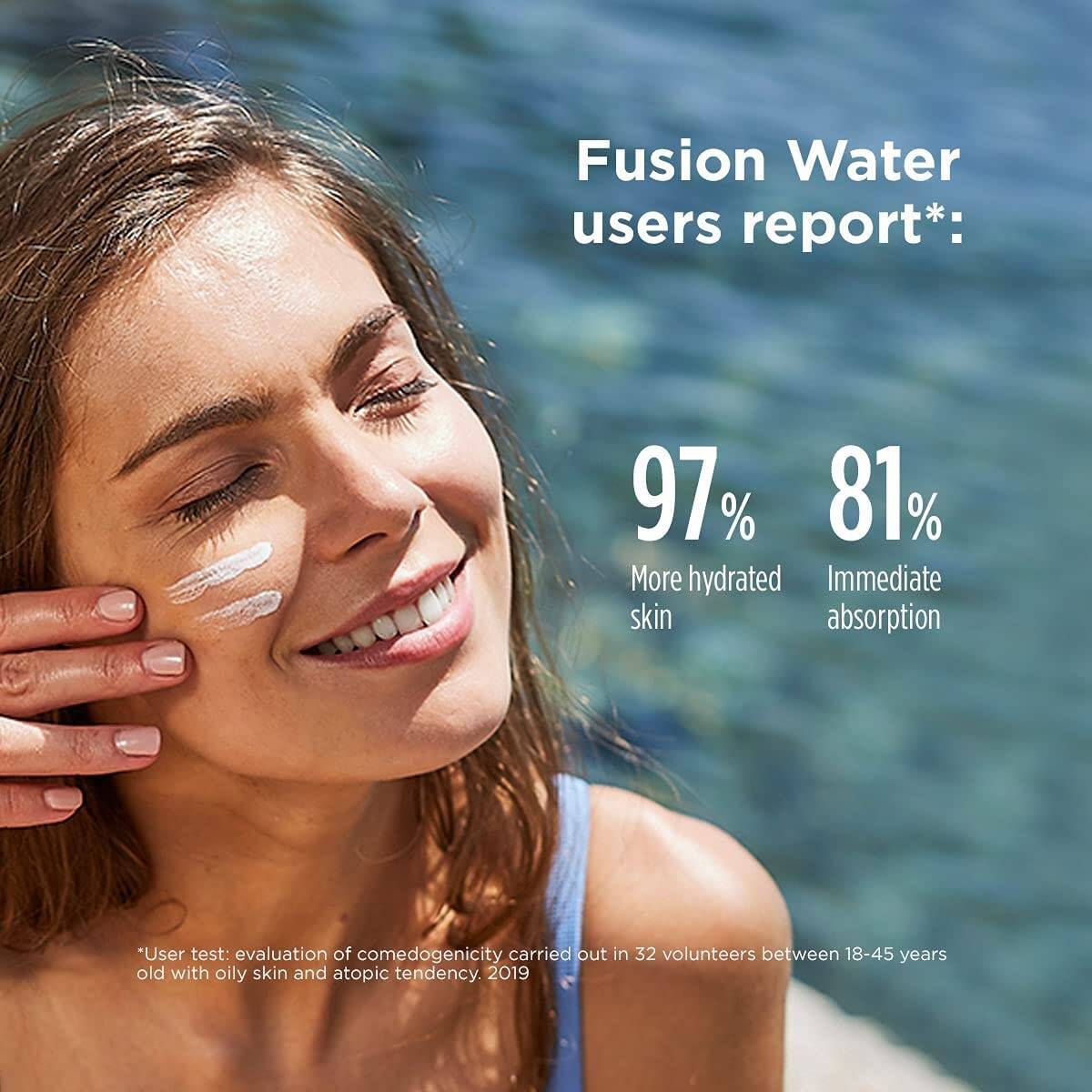 ضد آفتاب ایزدین فیوژن واتر ضد آفتاب بی رنگ ایزدین اسپانیایی برای انواع پوست- مخصوص پوست چرب و حساس - Fotoprotector ISDIN Fusion Water SPF 50+ – 50ml