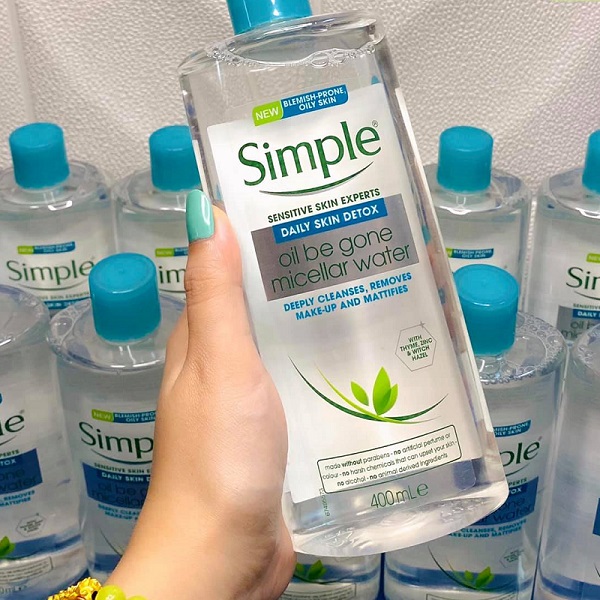 Simple Daily Skin Detox Oil Be Gone Micellar Cleansing Water, 400ml (9)