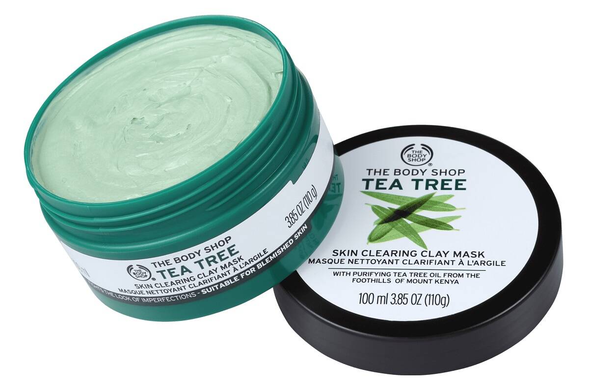 ماسک خاک رس تی تری بادی شاپ - ماسک ضدجوش روغن درخت چای بادیشاپ - The Body Shop Tea Tree Skin Clearing Clay Mask 100ml