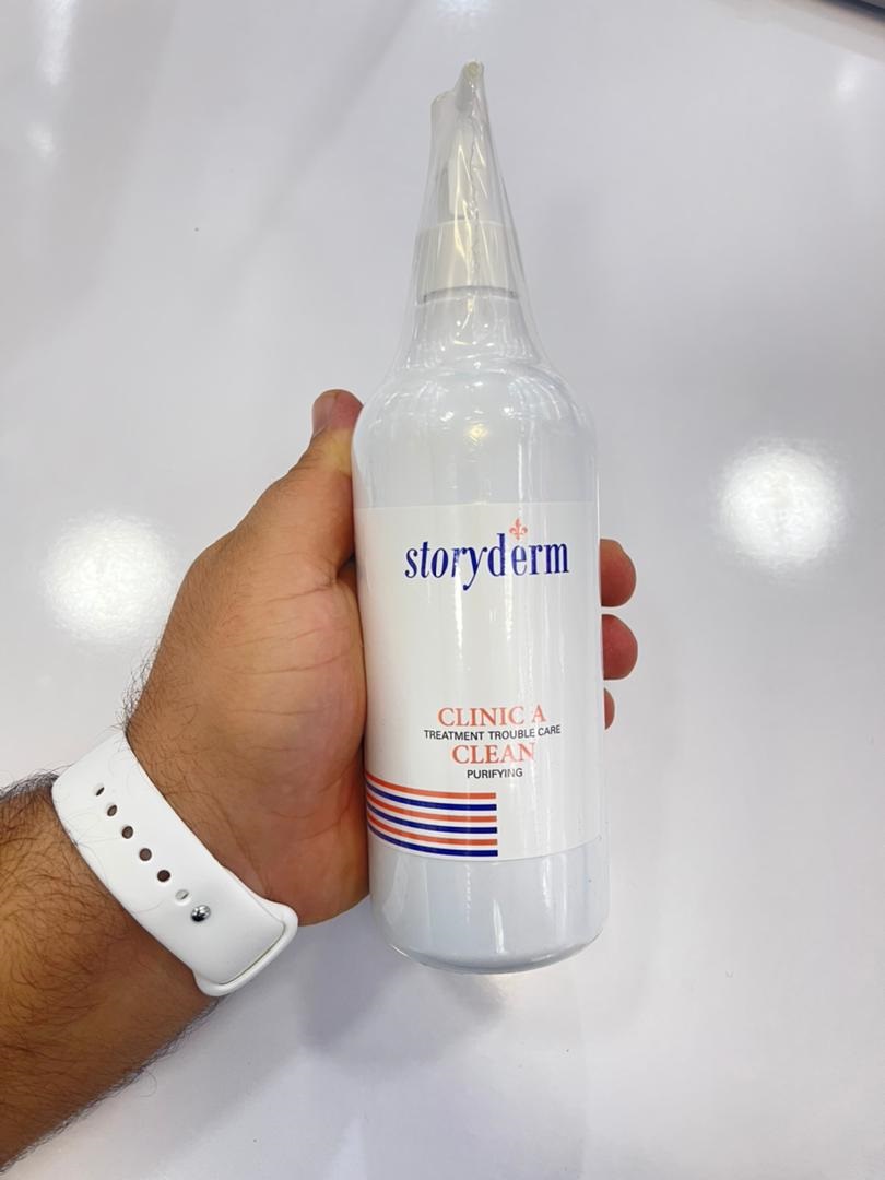 شوینده و پاک کننده ضد جوش کلینیک آ استوری درم Storyderm Clinic-A | مناسب پوست چرب مستعد آکنه، پاکسازی منافذ و تنظیم سبوم | 500 میل