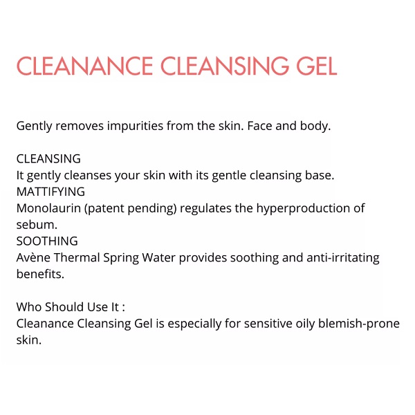 Eau Thermale Avene Cleanance Cleansing Gel 200ml (10)