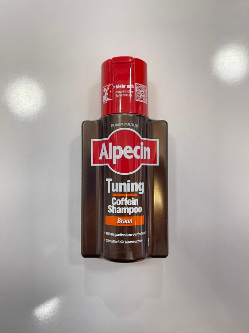 شامپو رنگ قهوه ای و ضد ریزش آلپسین Alepcin حجم 200 میل
