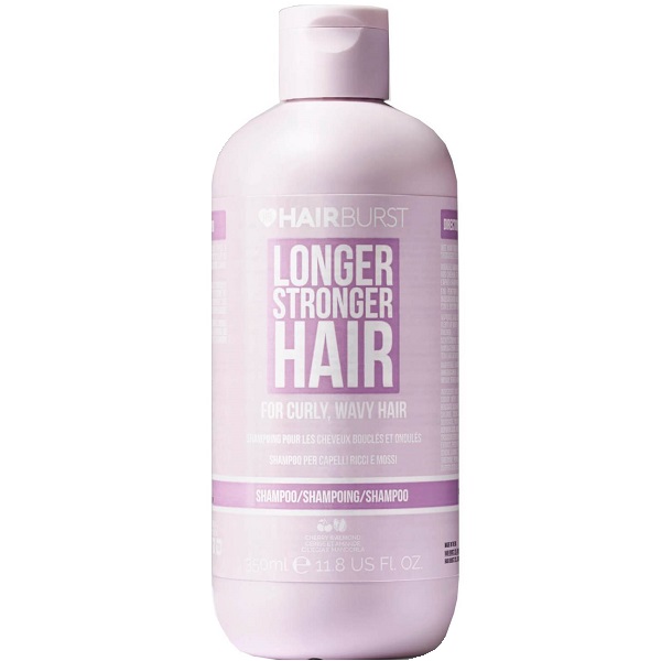 شامپو هیربرست Hairburst بنفش مخصوص موهای فر و مجعد حجم 350ml | ضد ریزش، حفظ فر مو، بدون سولفات، ترمیم قوی