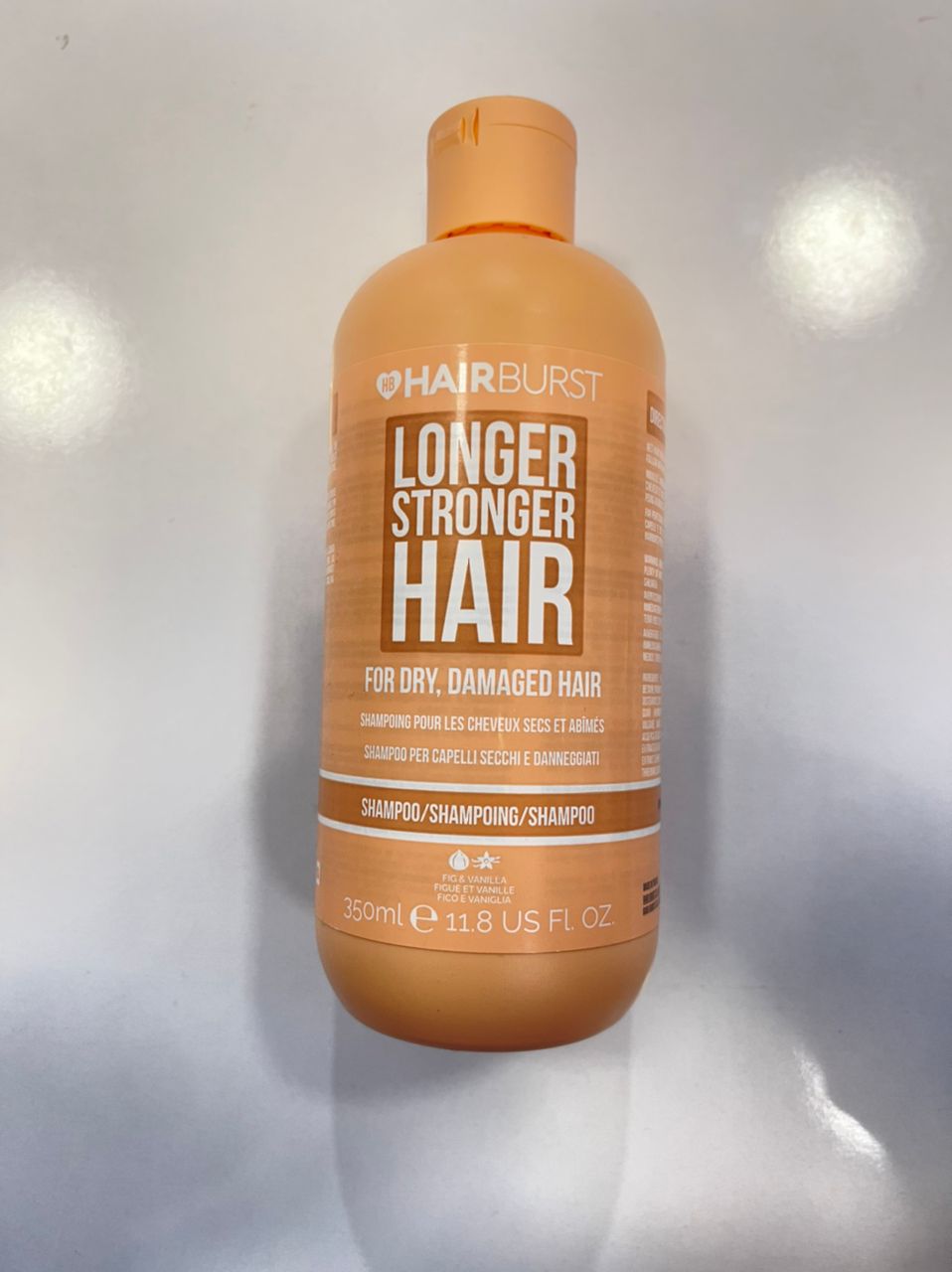 شامپو هیربرست Hairburst نارنجی مخصوص موهای خشک و آسیب دیده با رنگ و حرارت حجم 350ml | رشد مو، ضد ریزش، بدون سولفات، ترمیم قوی