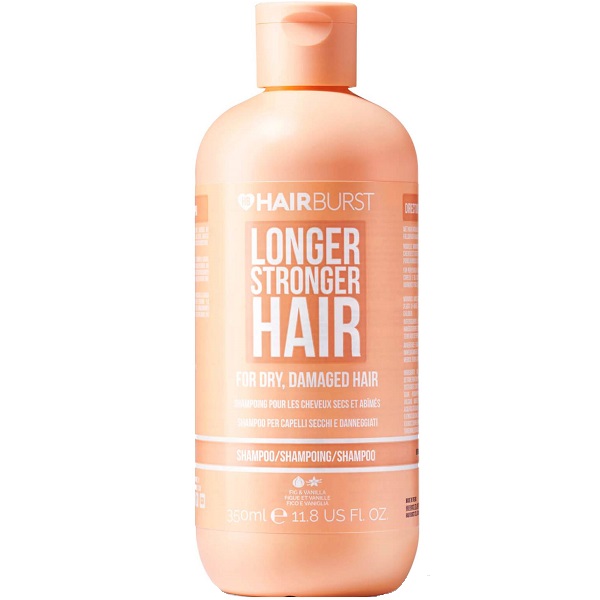 شامپو هیربرست Hairburst نارنجی مخصوص موهای خشک و آسیب دیده با رنگ و حرارت حجم 350ml | رشد مو، ضد ریزش، بدون سولفات، ترمیم قوی