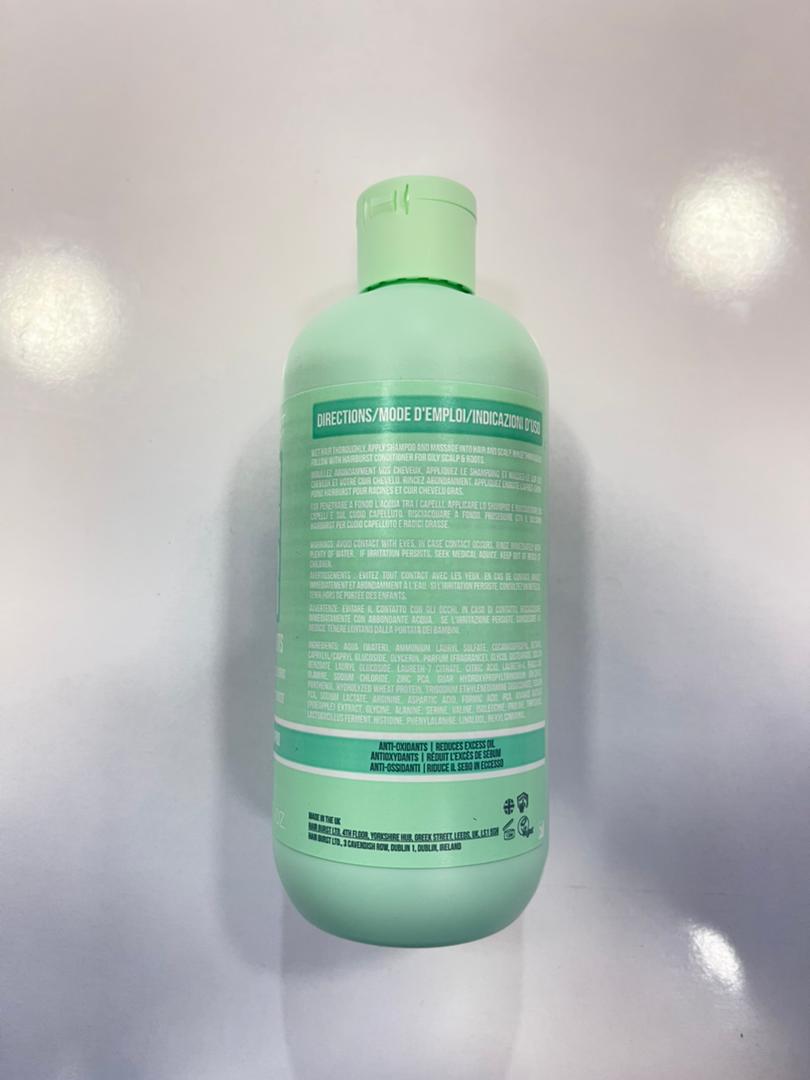 شامپو هیربرست Hairburst سبز ضد چربی، اسکالپ و شوره حجم 350ml | ضد ریزش، پاکسازی کف سر و بازسازی مو