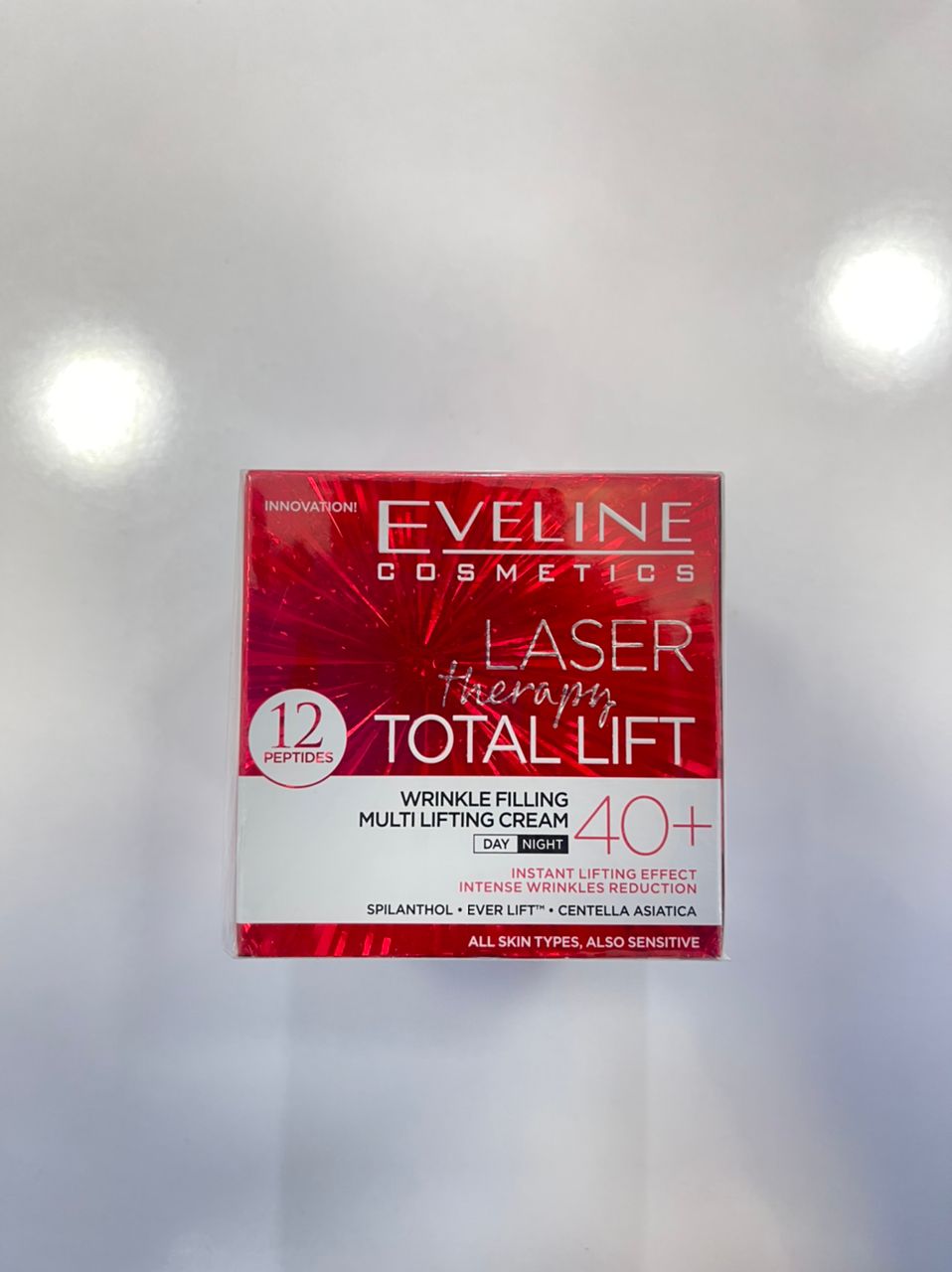 کرم روز و شب لیفت و ضد چروک اولاین EVELINE مدل Laser Total Lift  حجم 50 میل| سن بالای 40 سال ، حاوی دوازده پپتید