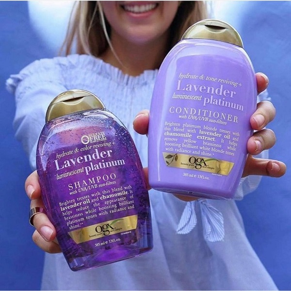 OGX Hydrate & Color Reviving Lavender Luminescent Platinum Shampoo-f