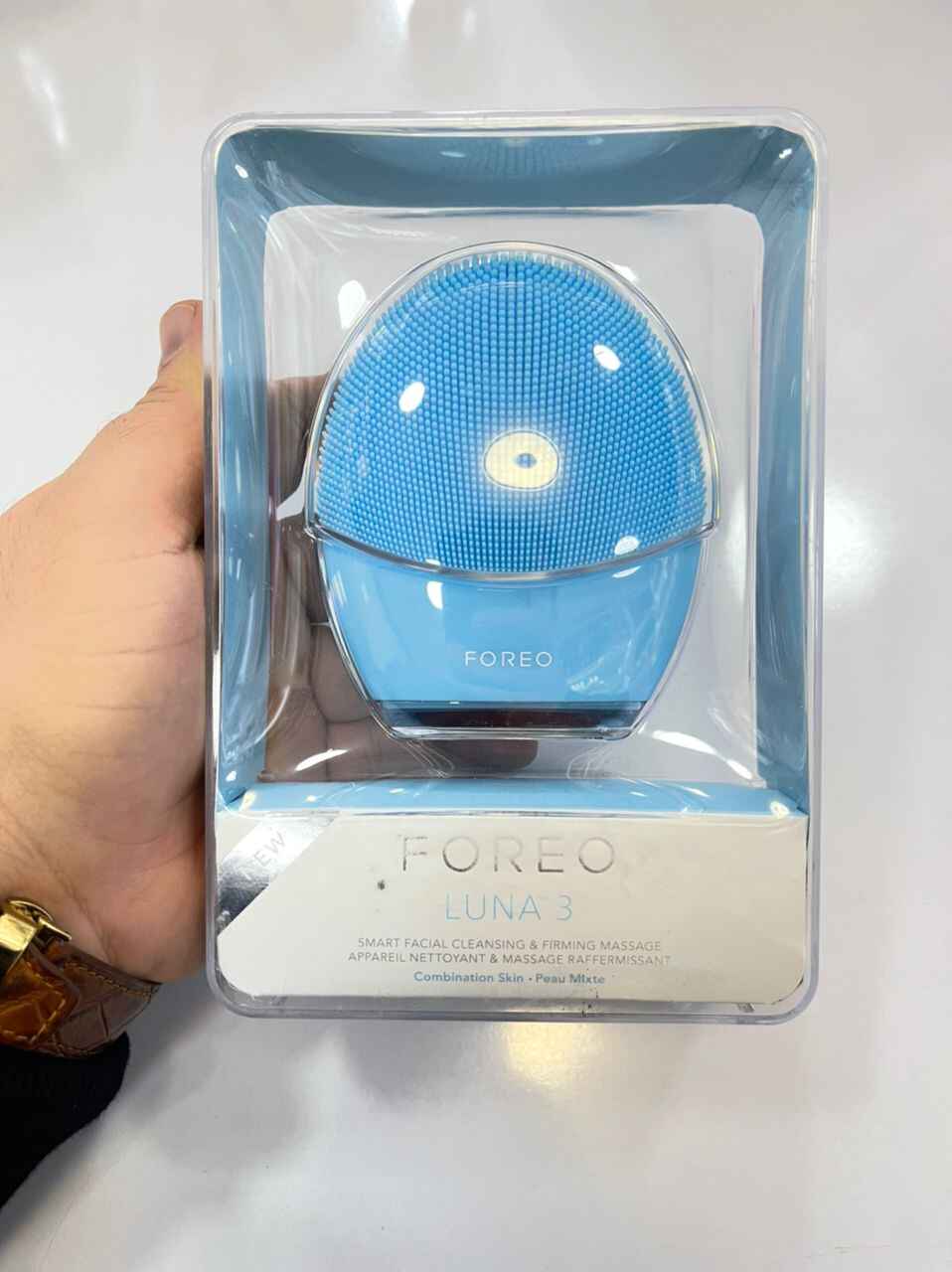 فیس براش فورئو FOREO مدل لونا LUNA 3 | پاکسازی صورت با فناوری T-SONIC، ضد چروک، رنگ آبی