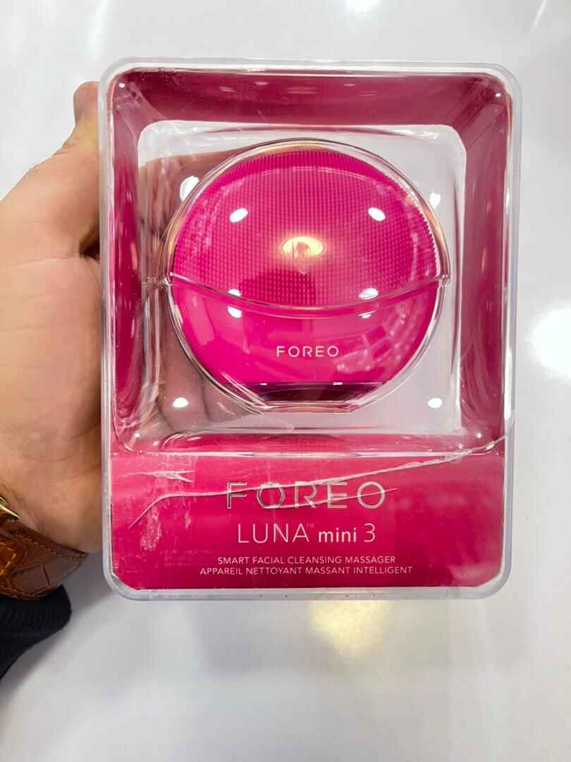 فیس براش فورئو FOREO مدل لونا مینی LUNA MINI 3 | پاکسازی صورت با فناوری T-SONIC، رنگ سرخابی