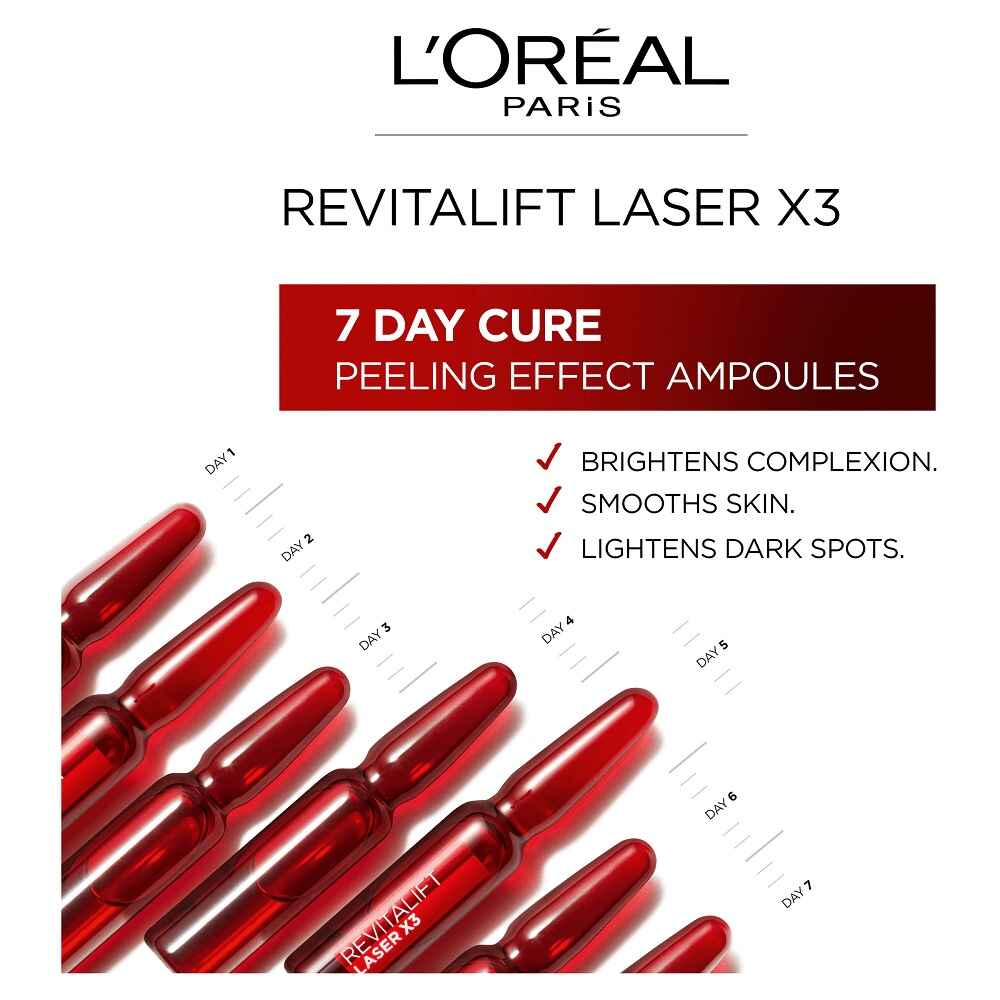 امپول لایه بردار و محکم کننده و لیفت پوست صورت Loreal مدل Revitalift Laser X3