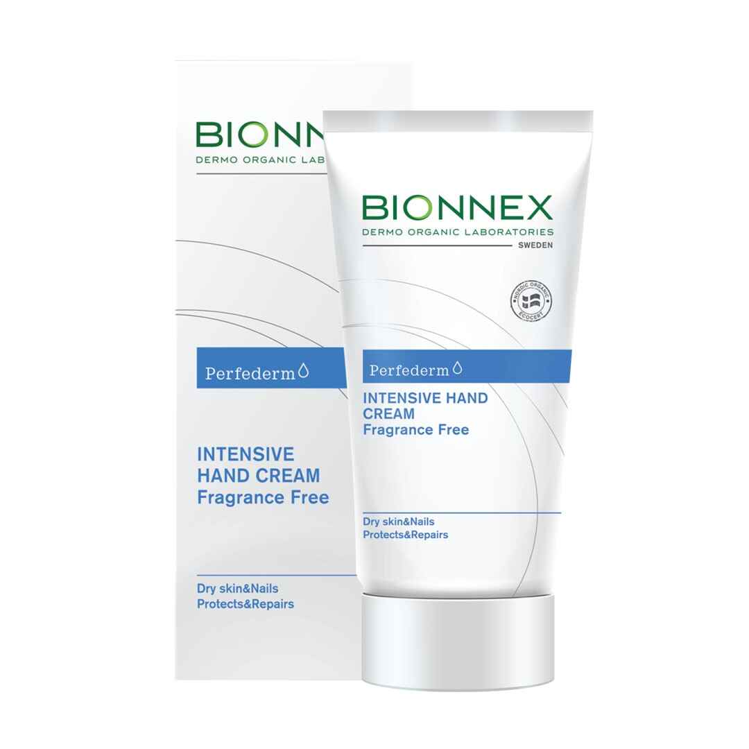کرم دست مرطوب و نرم کننده غیرمعطر BIONNEX مناسب برای پوست حساس